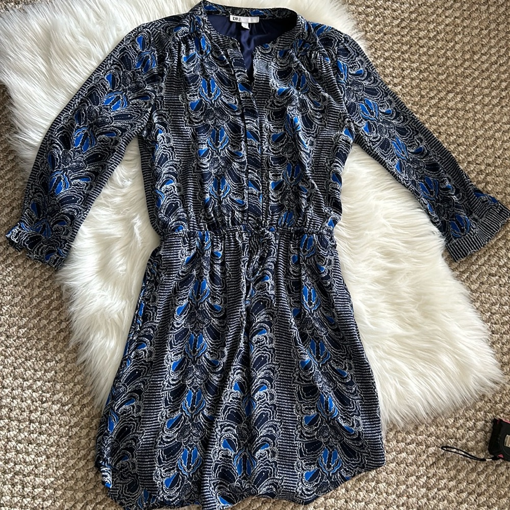 NWOT DR2 Paisley Blue Dress